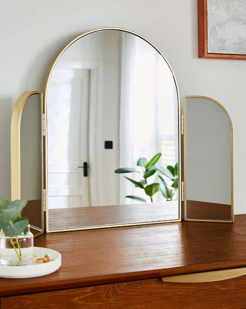 Gold Table Top Mirror
