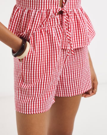Vila High Waisted Stripe Short