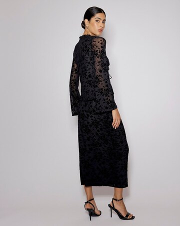 Nobody's Child Devore Tie Front Top