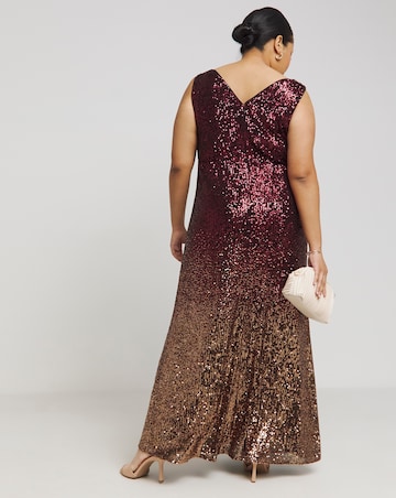 Joanna Hope Ombre Sequin Dress
