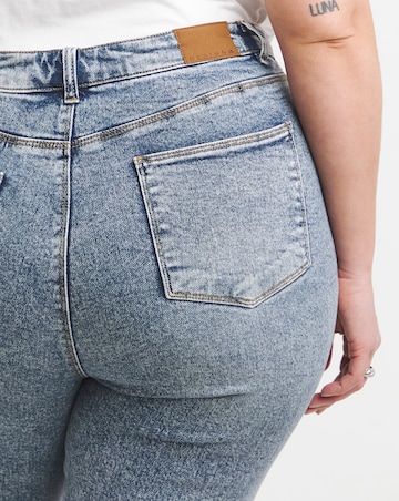 Mid Blue Slim Mom Jeans
