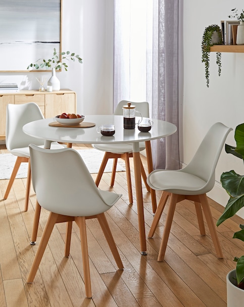 Frankfurt Round Dining Table & 4 Chairs