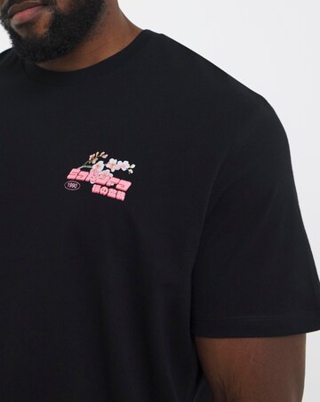 Jack & Jones Sakura Oriental Back Graphic T-Shirt - Black
