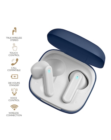 Radley Series 56 Ink Silicone Strap Smart Watch and Wireless Earbuds Bundle