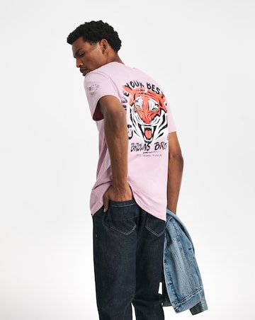 Joe Browns Tiger Back Print T-Shirt Long Length