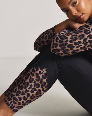 Sports Swim Leggings Black/Leopard