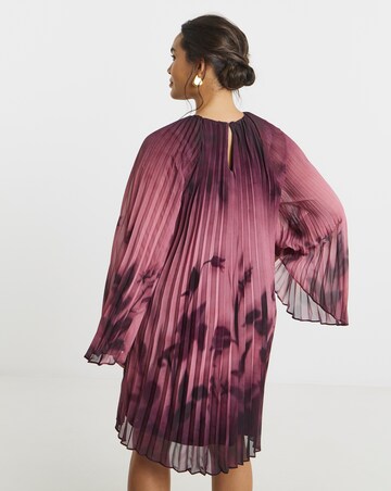 Joanna Hope Leopard Pleated Shift Dress