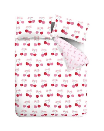 Catherine Lansfield Cherries and Bows Duvet Set