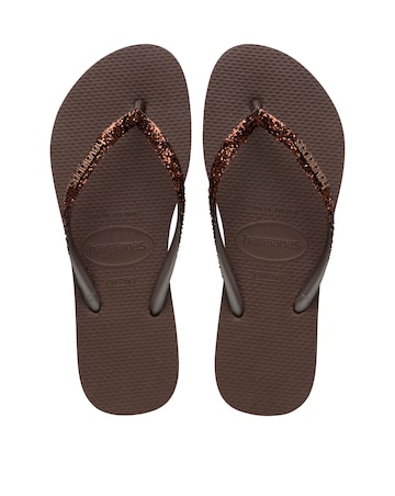 Havaianas Slim Glitter II Toe Post Flip Flop Sandals
