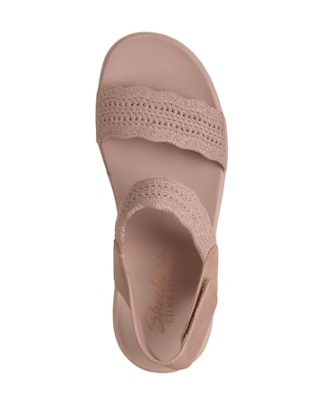 Skechers Arya Glitter Knit Sling Back Blush Sandals - Standard Fit (D)