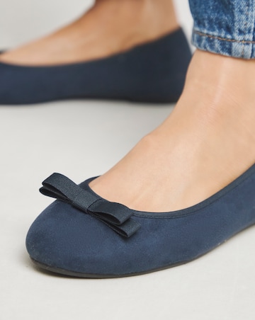 Simply Be Abundance Classic Bow Ballerina Shoes Standard D Fit