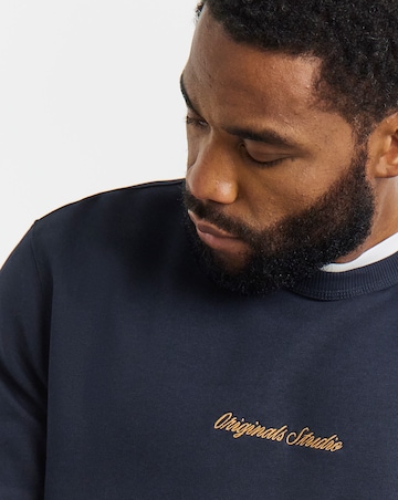 Jack & Jones Originals Studio Logo Sweatshirt - Navy