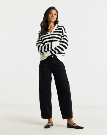 Simply Be Black Stretch Tapered Jeans