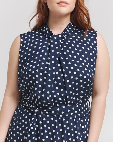 Joe Browns Maisie Polka Dot Midi Aysmmetric Dress