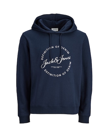 Jack & Jones Grayson Logo Hoodie - Navy