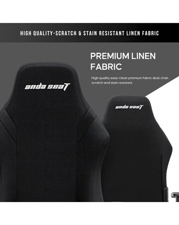 andaseaT Luna Premium Large Gaming Chair - Black Fabric