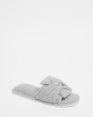 Waffle Bow Mule Slipper E Fit