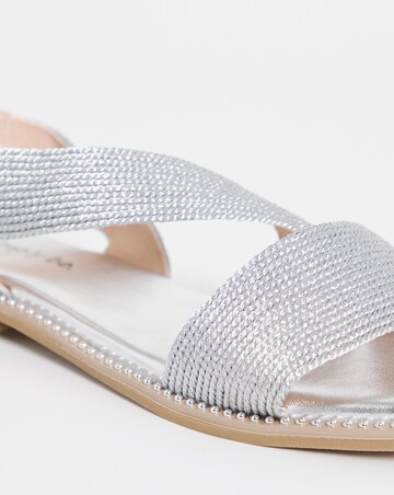 Janna Elasticated Flat Sandals - Wide Fit (E)