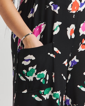 Simply Be Animal Print Crinkle Tie Strap Jumpsuit