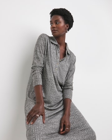 Marl Rib Midi Dress