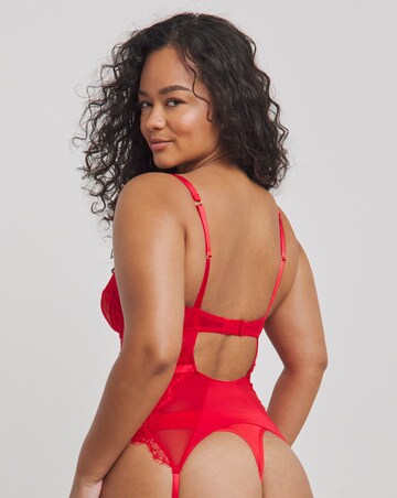 Figleaves Pulse Underwired Balcony Basque - Red