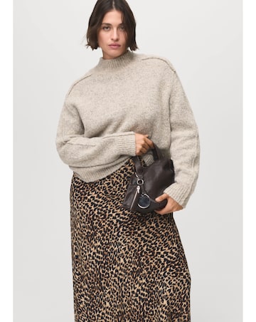 MANGO LEOPARD PRINT SKIRT
