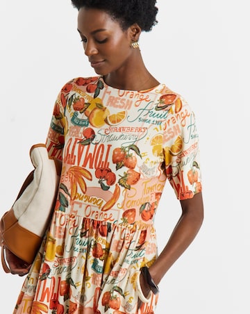 Jersey Half Sleeve Smock Dress