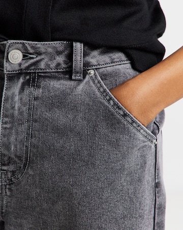 Dark Grey Wide Leg Jeans