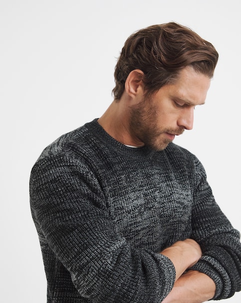 Relaxed Ombre Crew Neck Sweater