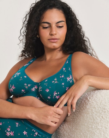 Slimma (2 Pack) Cotton Full Cup Wired Bras (B-G) Floral Print