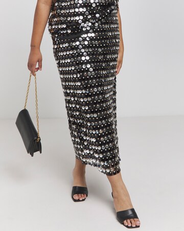 Joanna Hope Sequin Column Skirt