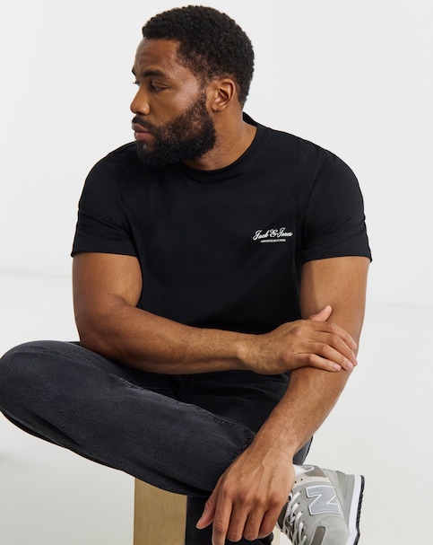 Jack & Jones Archive Logo T-Shirt - Black