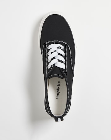 Gracie Stitch Detail Chunky Plimsole Extra Wide EEE Fit