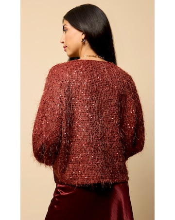 Little Mistress Cherry Sequin Eyelash Jumper