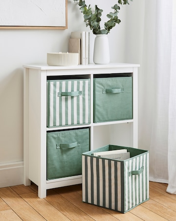 Striped Set of 4 Storage Cubes