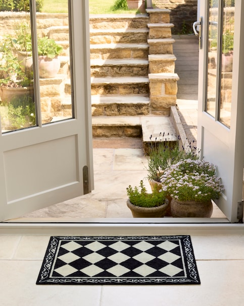 My Mat Nylon Indoor Pattern Manor Tile Doormat