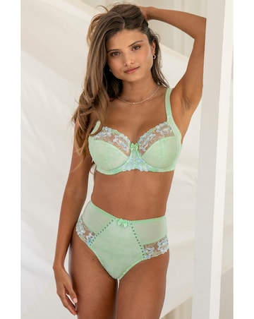 Pour Moi Sofia High Waist Deep Brief Pistachio/Blue