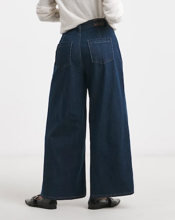 Simply Be Indigo Stretch High Rise Wide Leg Jeans