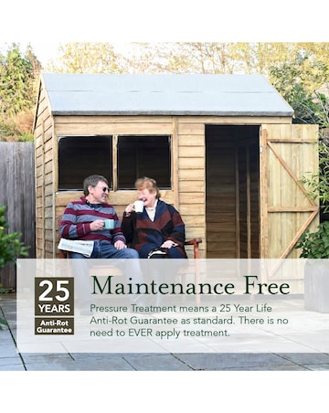 4LIFE Pent Shed 8x6 - Single Door - No Windows (Home Delivery)