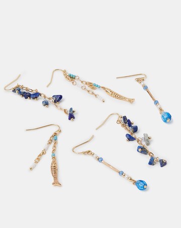 Accessorize 3-Pack Delicate Stone Drop Earrings