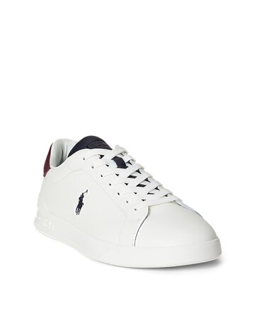 Polo Ralph Lauren Heritage Court Leather Trainers - White Multi