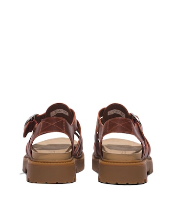 Timberland Clairemont Way Dark Red Full Grain Fisherman Sandals