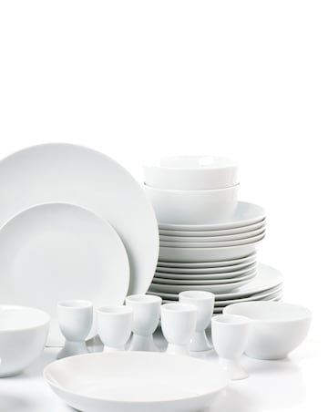 Waterside White Coupe 42 Piece Dinner Set