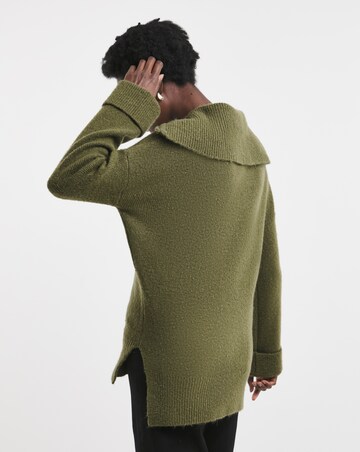 Zip Detail Stepped Hem Tunic