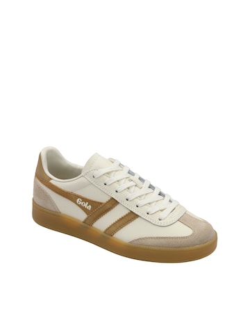 Gola Viper Leather Trainers - Off White/Bone/Light Caramel/Gum
