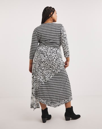Joe Browns Black/White Melissa Wrap Jersey Maxi Dress