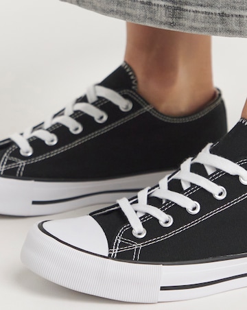 Nelly Chunky Canvas Trainers Wide E Fit