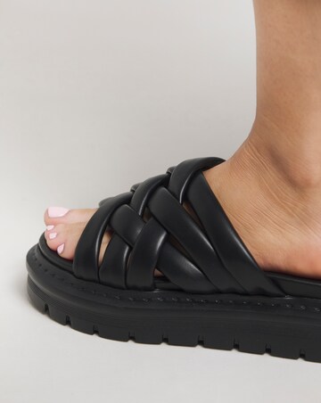 Heavenly Feet Andrea Chunky Slider Sandals Wide Fit