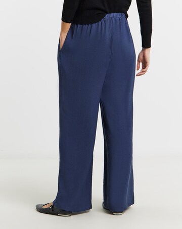 Simply Be Navy Palazzo Twill Trouser
