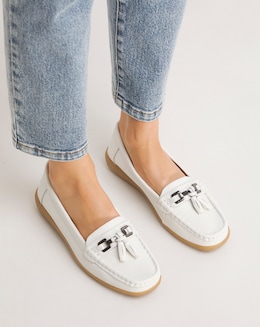Samara Leather Tassel Detail Loafer - Extra Wide Fit (EEE)